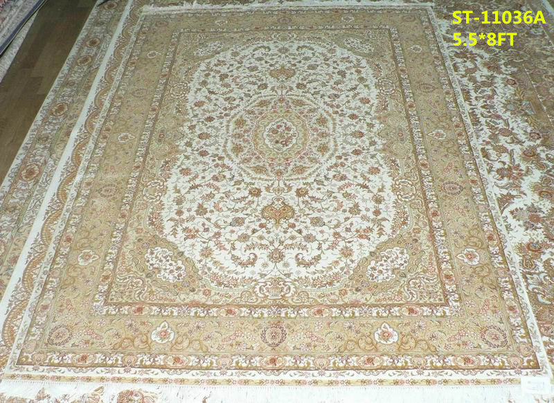 blends spun silk yarn carpet