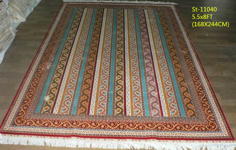 blends spun silk yarn carpet