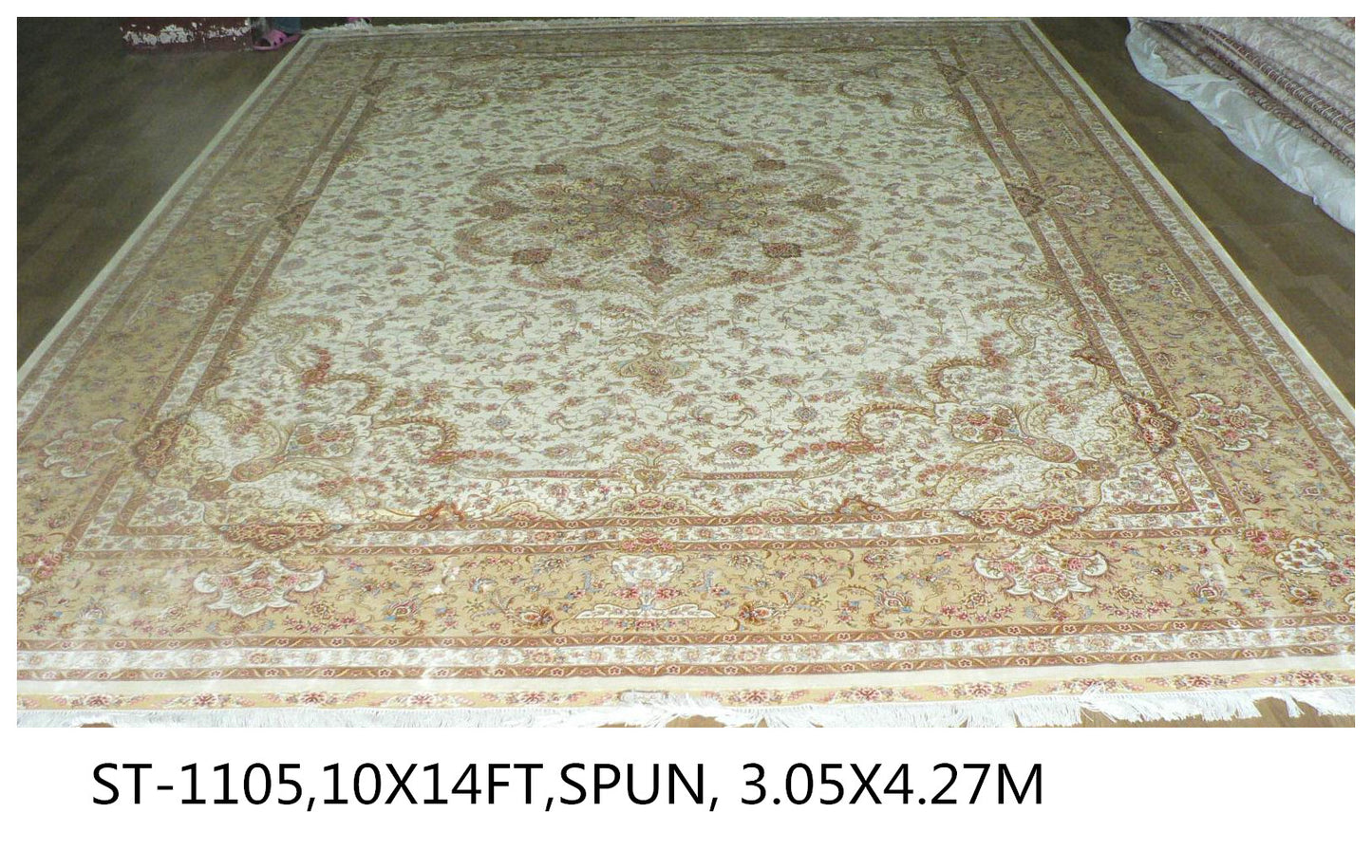 blends spun silk yarn carpet