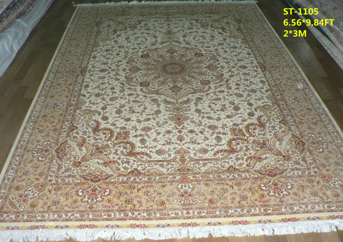 blends spun silk yarn carpet