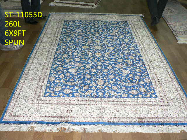 blends spun silk yarn carpet
