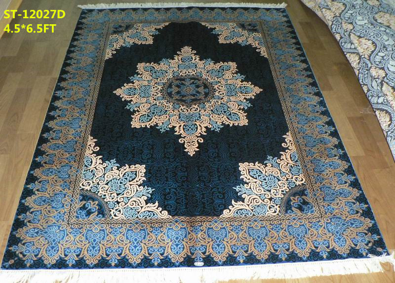 blends spun silk yarn carpet
