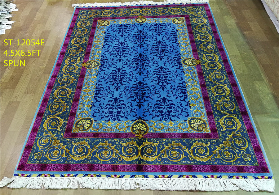 blends spun silk yarn carpet