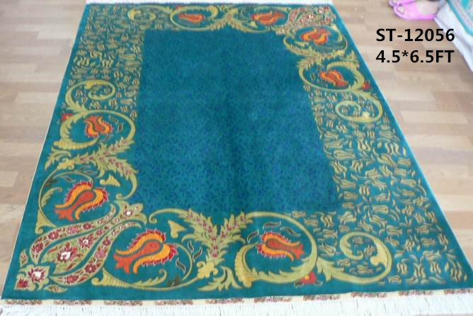 blends spun silk yarn carpet