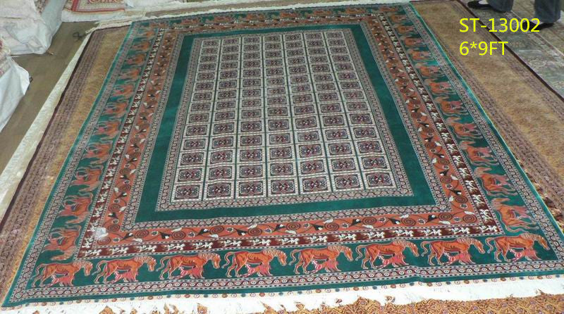 blends spun silk yarn carpet