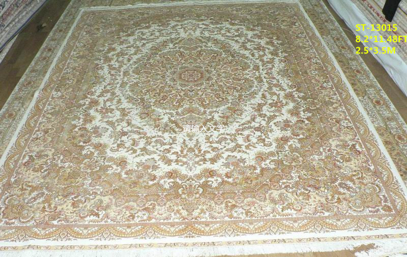 blends spun silk yarn carpet