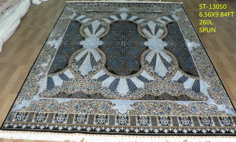 blends spun silk yarn carpet