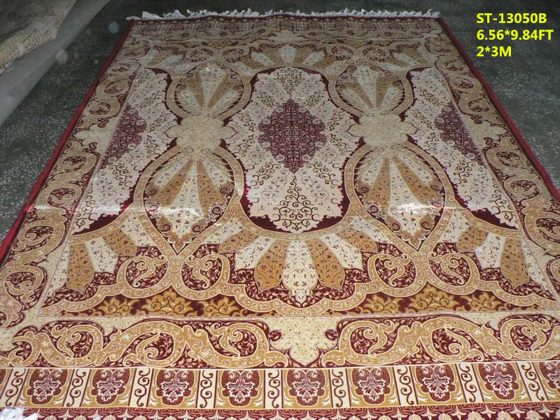 blends spun silk yarn carpet