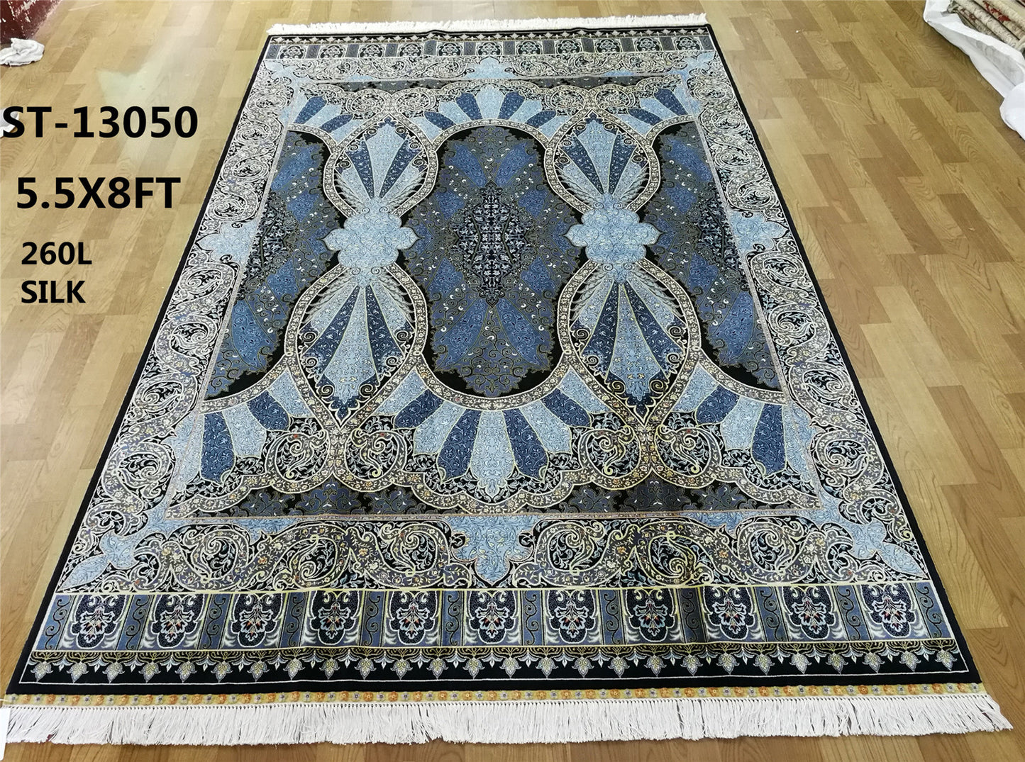 blends spun silk yarn carpet