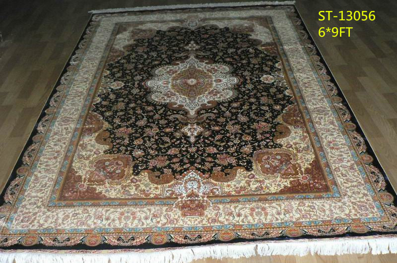 blends spun silk yarn carpet