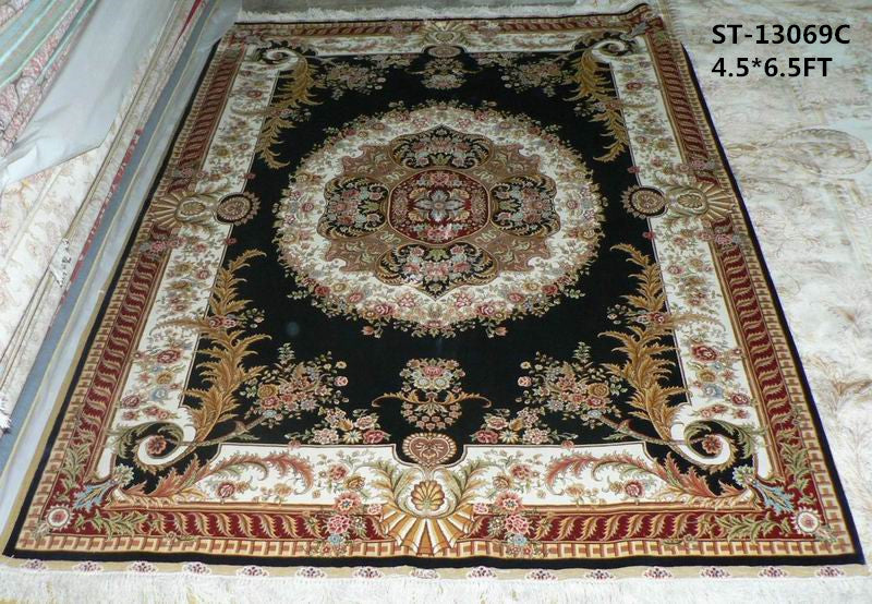 blends spun silk yarn carpet