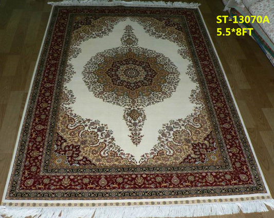 blends spun silk yarn carpet