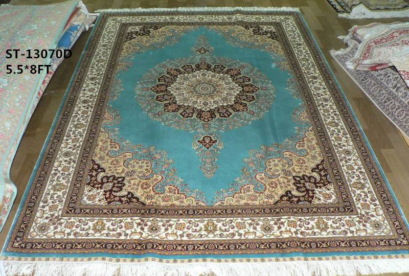 blends spun silk yarn carpet