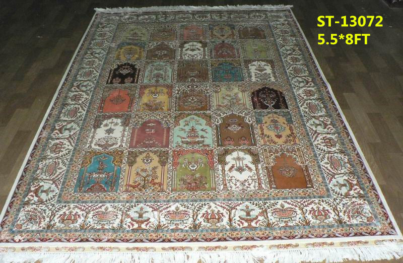blends spun silk yarn carpet