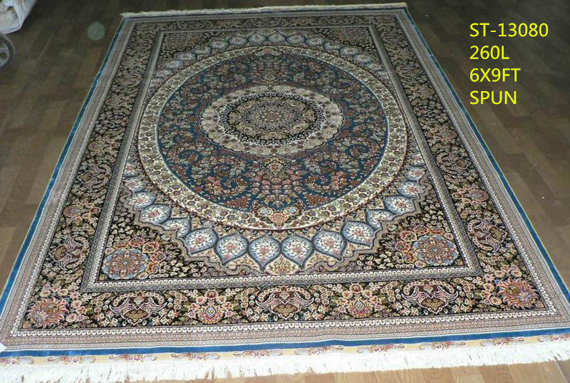 blends spun silk yarn carpet