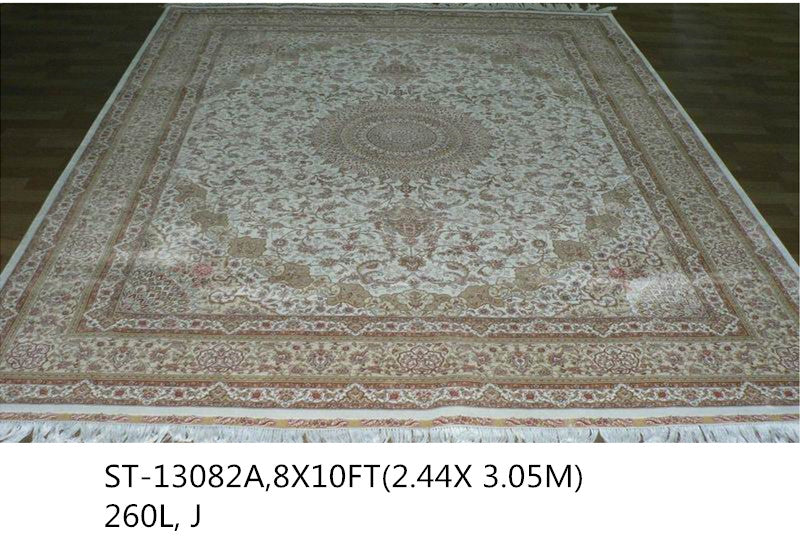 blends spun silk yarn carpet