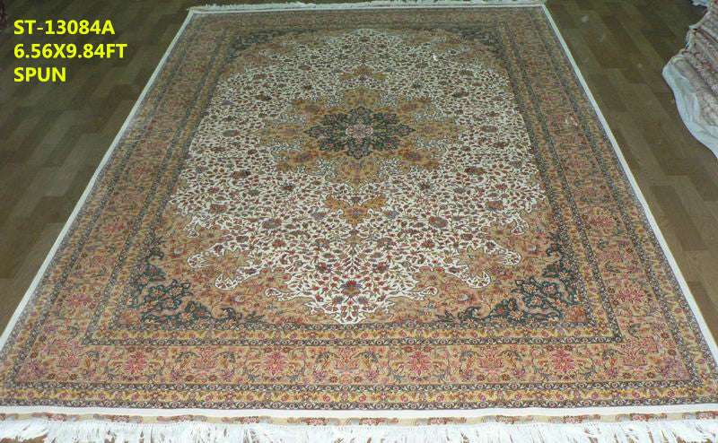 blends spun silk yarn carpet