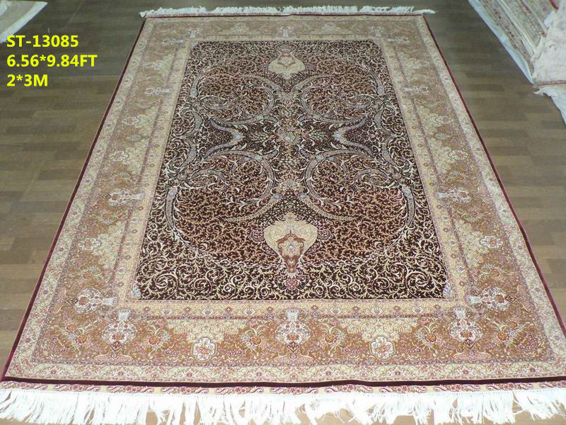 blends spun silk yarn carpet