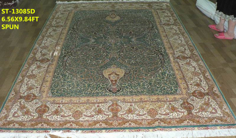 blends spun silk yarn carpet