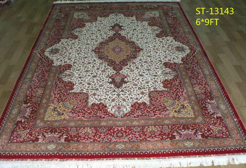 blends spun silk yarn carpet