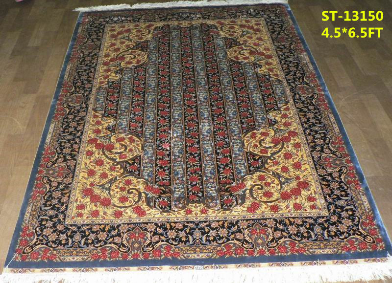 blends spun silk yarn carpet
