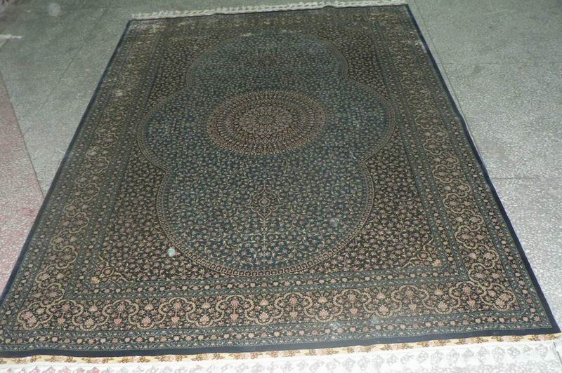 blends spun silk yarn carpet