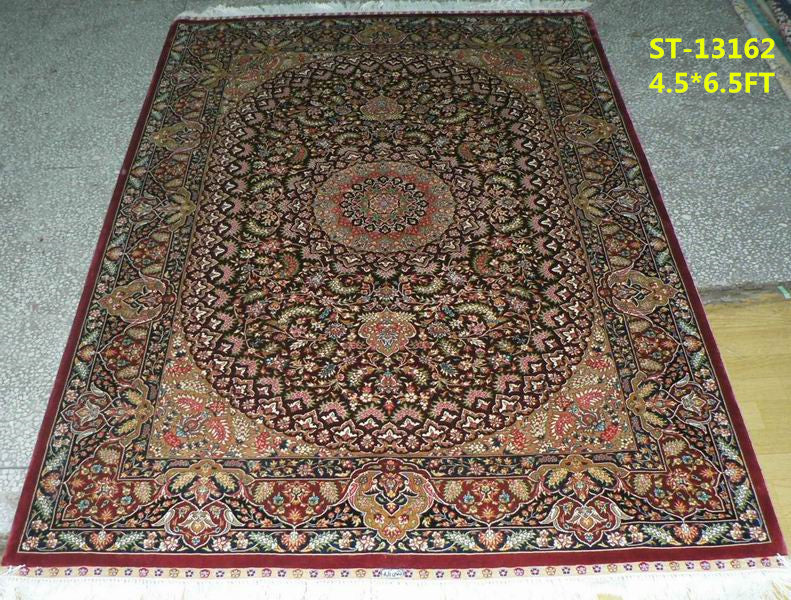 blends spun silk yarn carpet