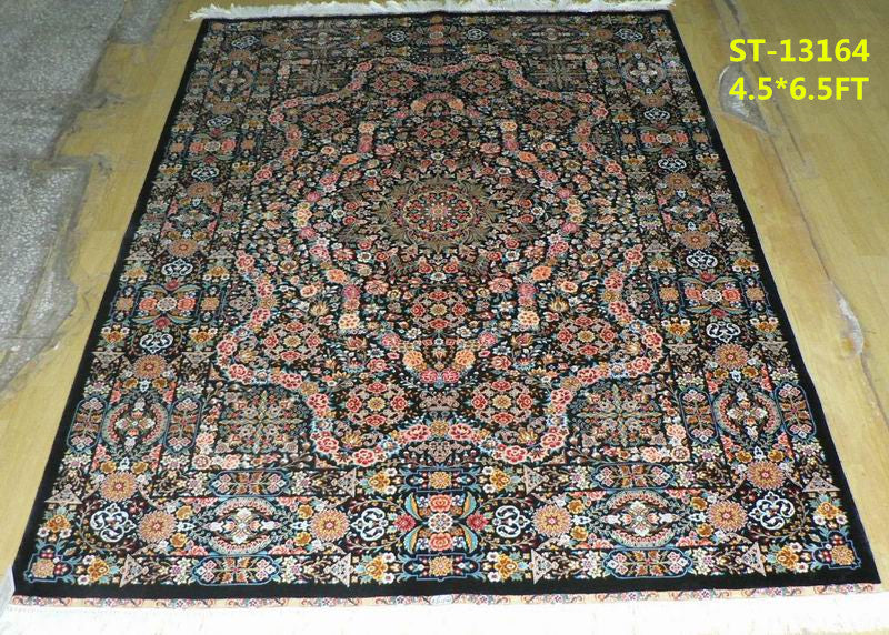 blends spun silk yarn carpet
