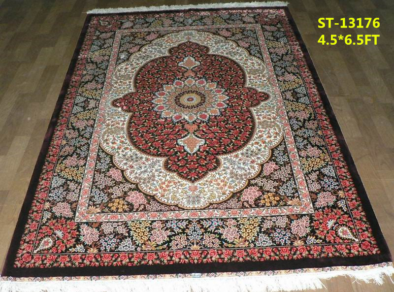 blends spun silk yarn carpet