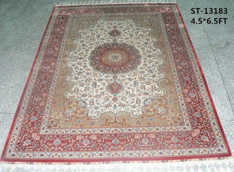 blends spun silk yarn carpet