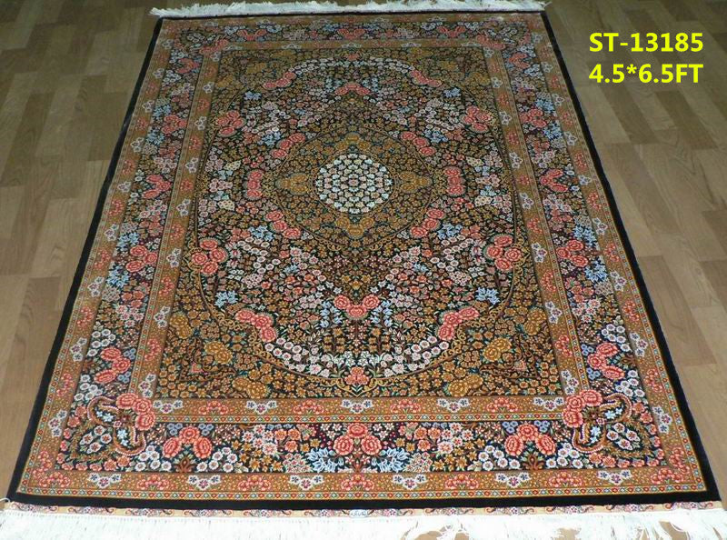blends spun silk yarn carpet