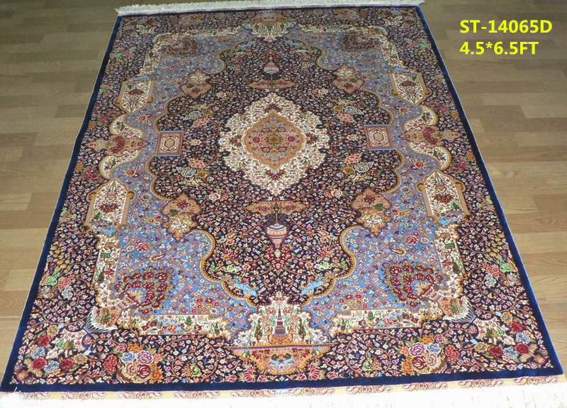 blends spun silk yarn carpet