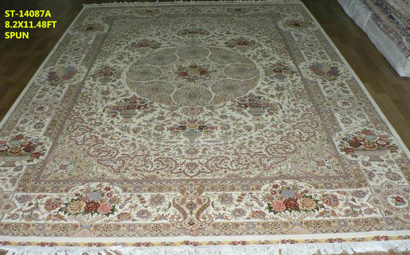 blends spun silk yarn carpet