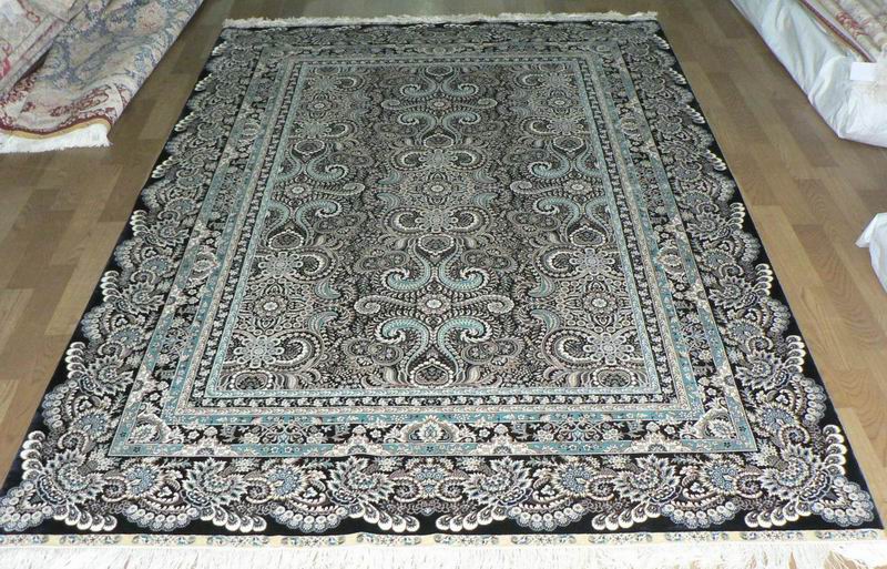 blends spun silk yarn carpet
