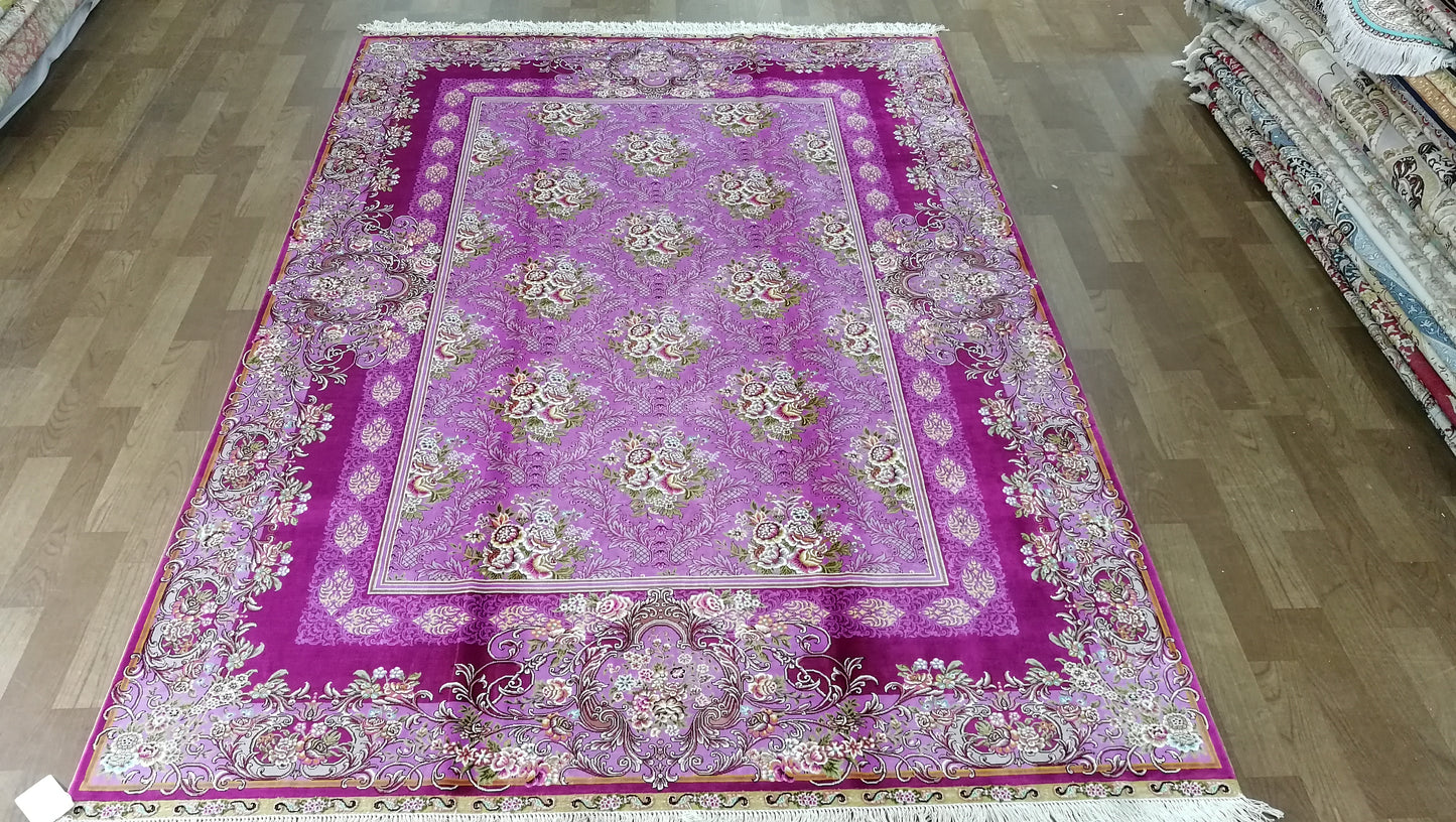 blends spun silk yarn carpet