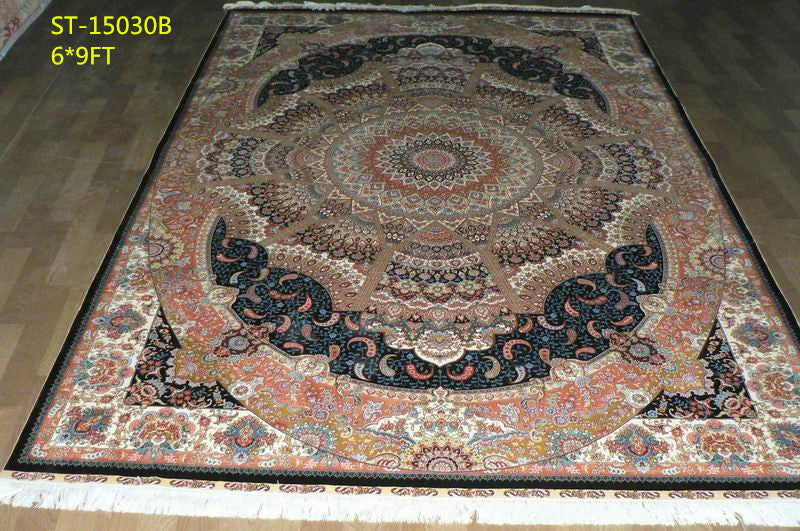 blends spun silk yarn carpet