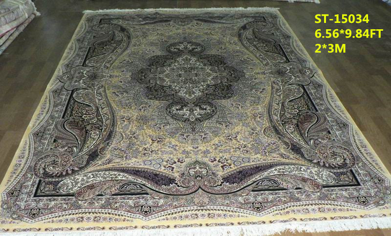 blends spun silk yarn carpet