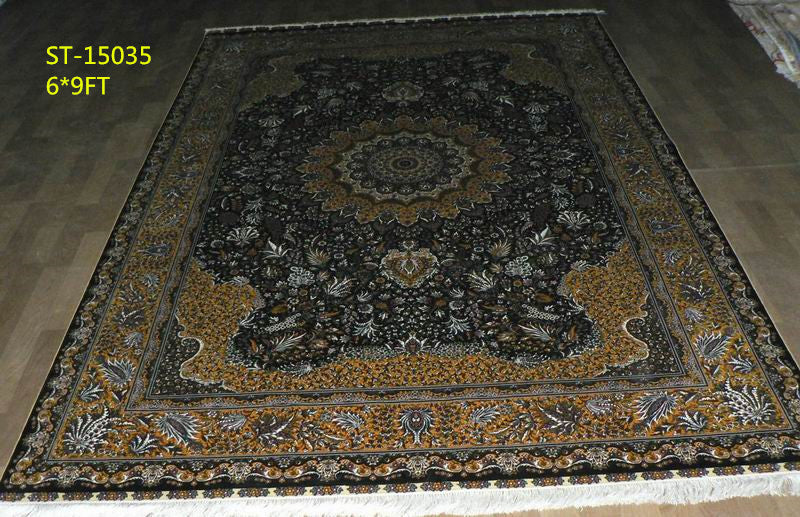 blends spun silk yarn carpet