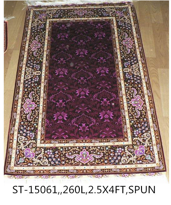 blends spun silk yarn carpet