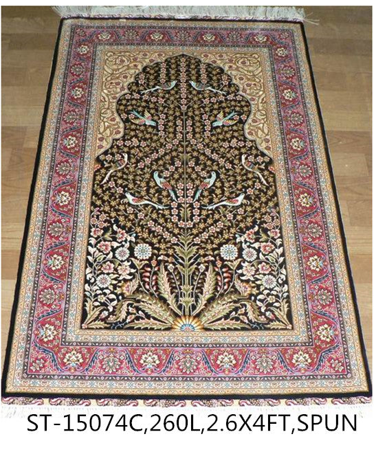 blends spun silk yarn carpet