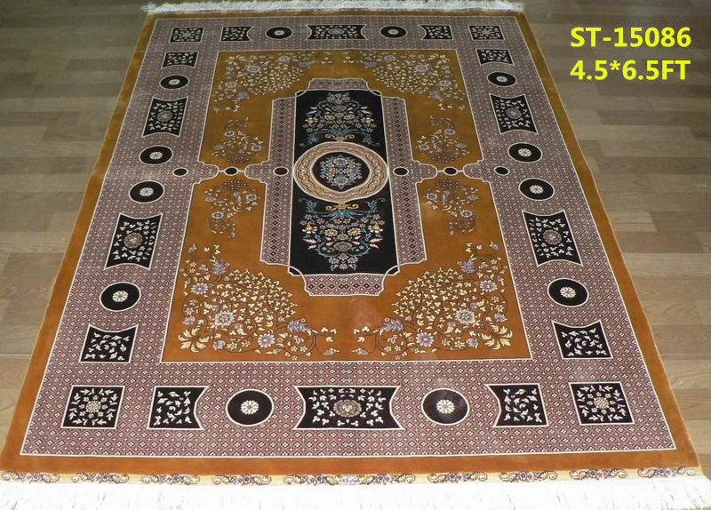 blends spun silk yarn carpet