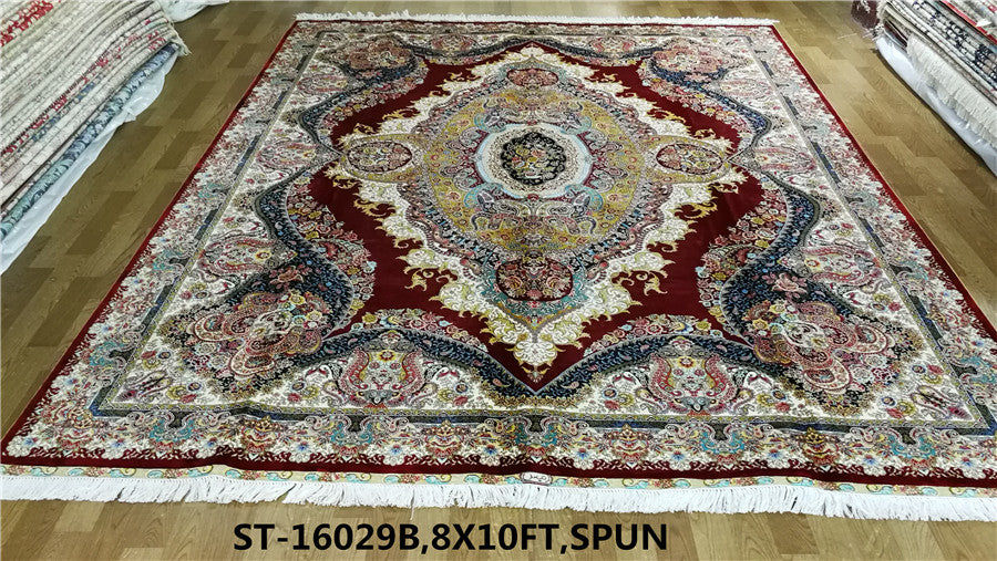 blends spun silk yarn carpet