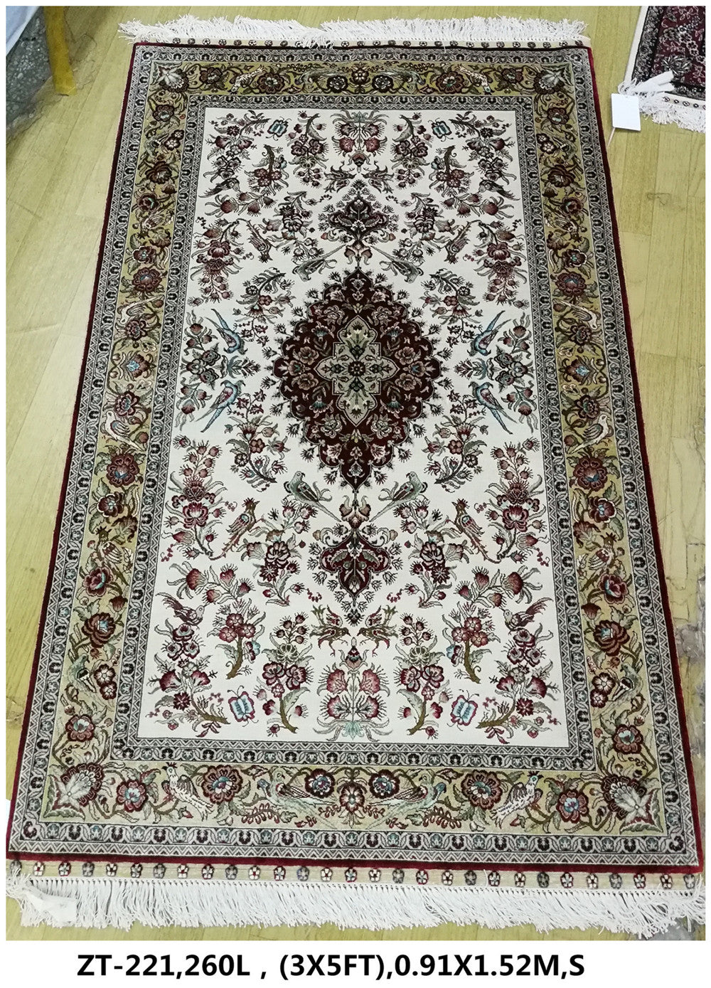 Real silk carpet ZT  260L 3X5