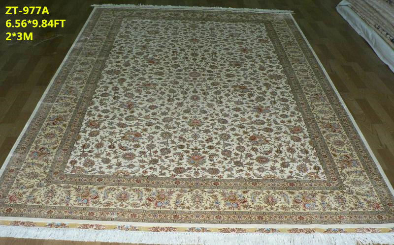 blends spun silk yarn carpet