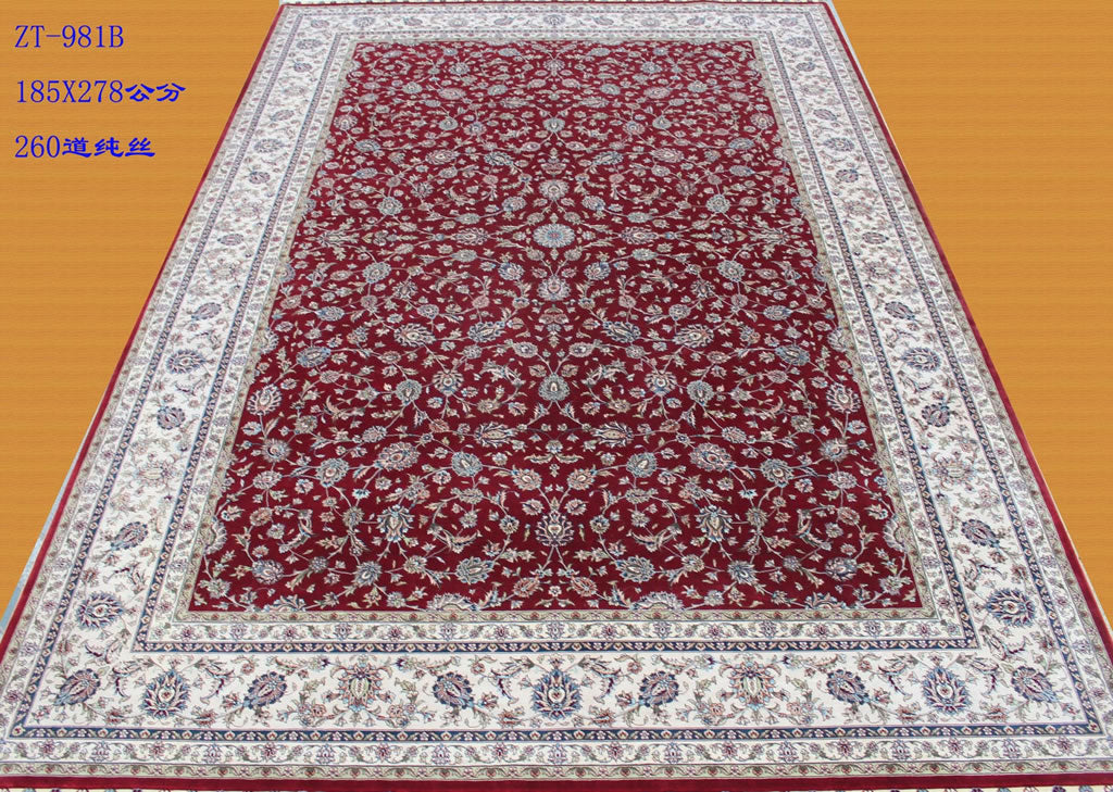 Real silk carpet  ZT 6X9