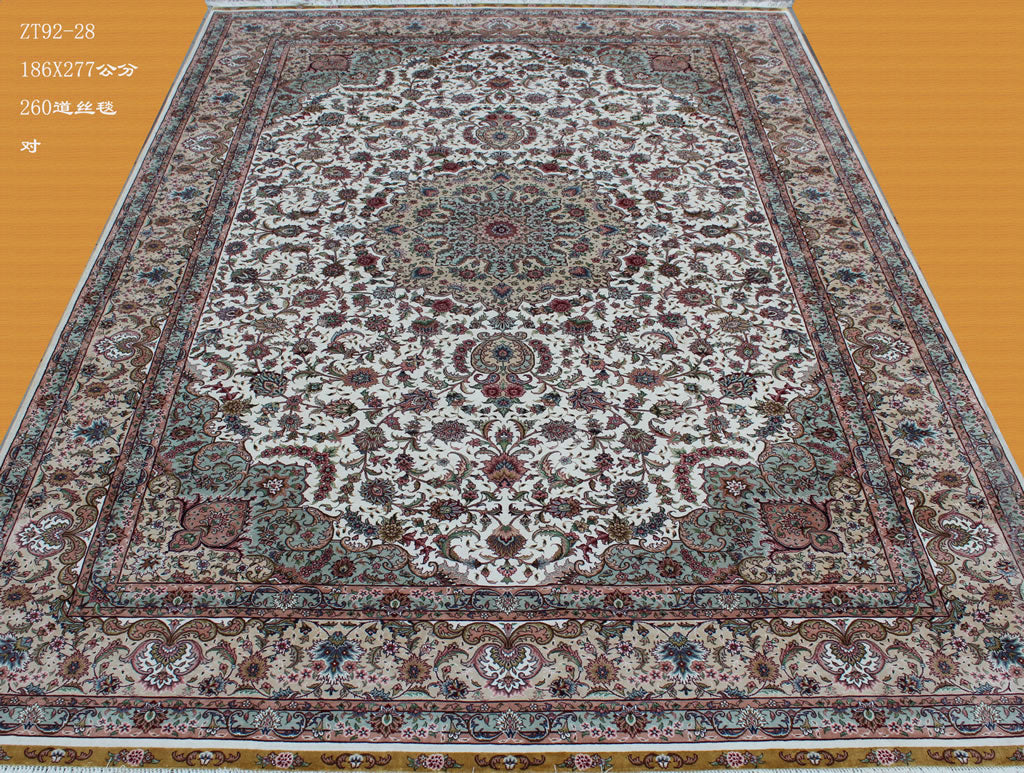 Real silk carpet  ZT 6X9