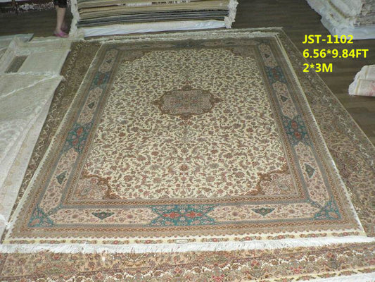 blends spun silk yarn carpet