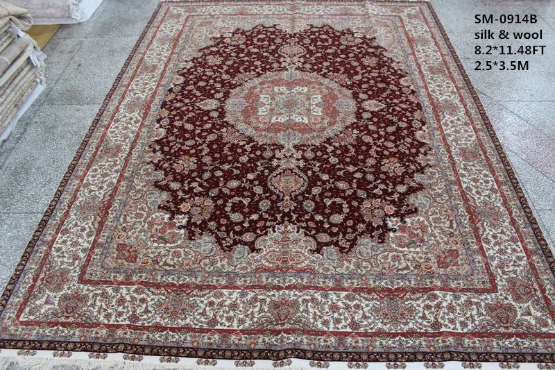 Wool and silk Carpet