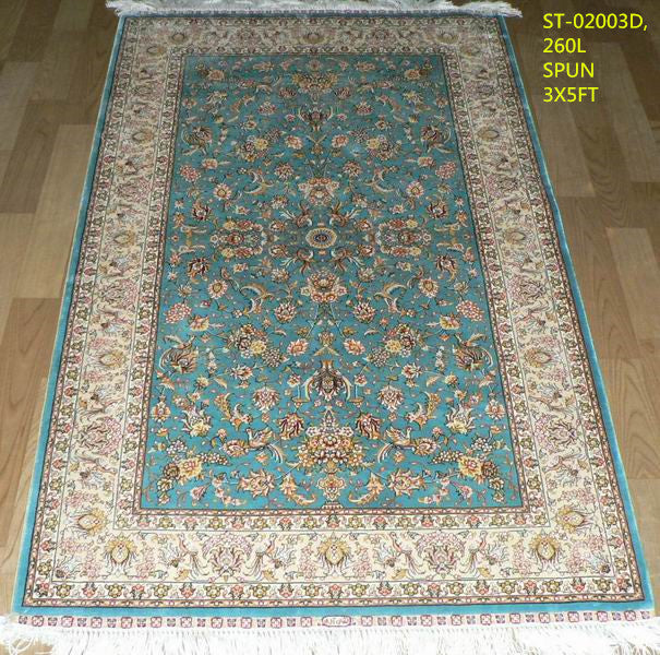 blends spun silk yarn carpet