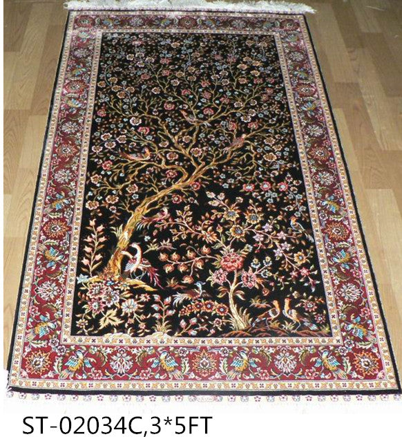 blends spun silk yarn carpet